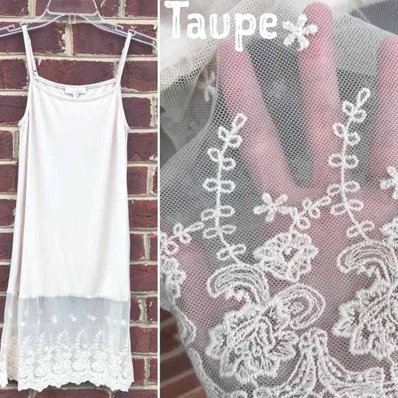 ODDI Small Taupe Dress Extender Tunic Shirt Slip - Picture 7 of 9